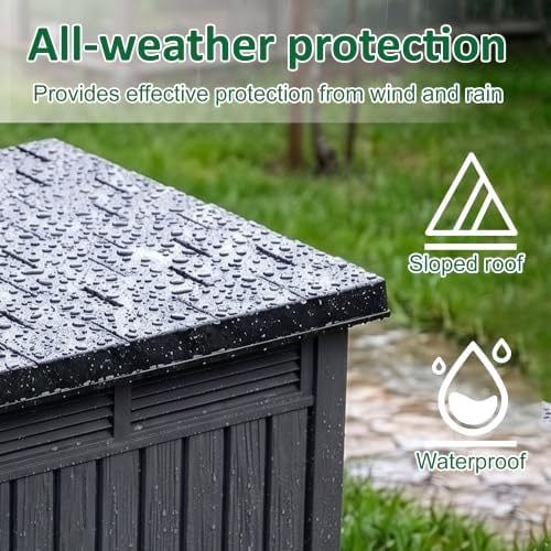 Duck Coop with Hydraulic Air Rod, Resin Duck House, Black - Image 4