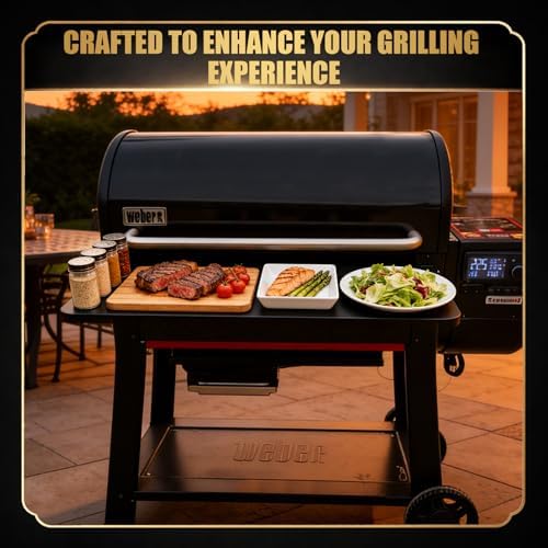 QuliMetal Foldable Front Shelf for Weber Searwood XL 600/Smoque XL - Image 5