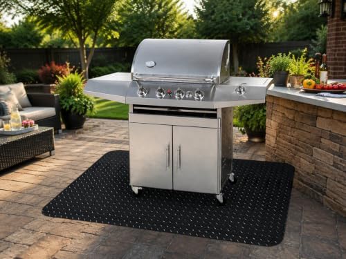Fasmov 48 x 36 inches Grill Mat Grill and Garage Protective Mat, Protects Decks and Patios from Grease Splashes, PVC Flame Retardant Material - Image 7