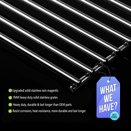 17 inch Grill Grates for Home Depot Nexgrill 720-0830H, 720-0830D Gas Grill Model, 17 x 13 Stainless Steel Cooking Grids Replacement Repair Parts - Image 4
