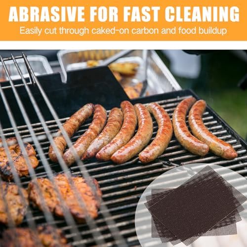 Reallnaive 150 Piece Griddle Cleaning Kit 105 Screens 45 Cleaning Pads Heavy-Duty Abrasive Mesh Pads for Flat Tops, Cast Iron, and Stainless Steel Griddle Clean Accessories Bundle - Image 2