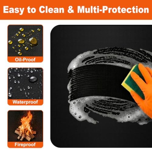 Non-Slip 65x39 Inches Large Under Grill Mats for Outdoor Grill - Image 4