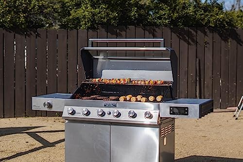 Monument Grills Denali Series, 6+1 Convertible Natural Gas Smart bbq Grill, 6 Burners & 1 Side Burner Stainless Steel Denali 605 with Smart Technology, Knob Controls (Without Conversion Kit) - Image 4