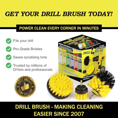 Drillbrush Drill Brush Attachment Set for Bathroom, Tile & Grout Cleaning - Image 6
