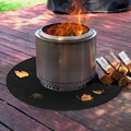 Fire Pit Mat 36" Round – Fireproof Deck Protector for Fire Pits, Triple-Layer Heat Resistant Mat for Patio, Grass & Camping, Waterproof Silicone Fiberglass Grill Pad by AIZEUSS