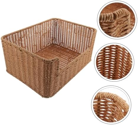 Imitation Rattan Woven Basket Organizer for Cutlery Packets - Image 4