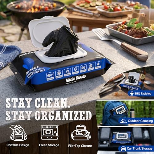 ANBOSON BBQ Gloves,Disposable BBQ Gloves Heat Resistant Cooking - Image 6