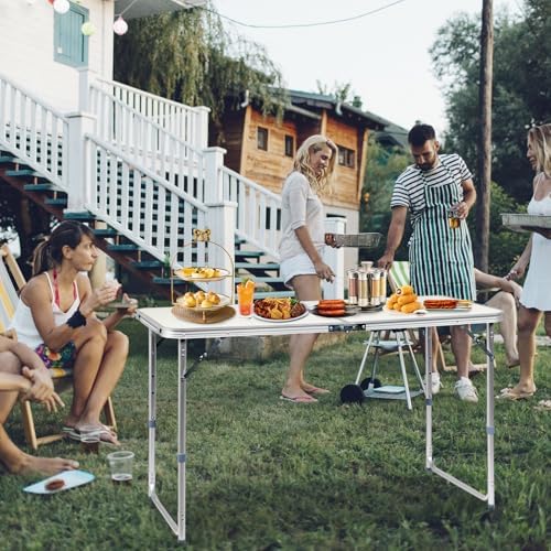 3.0 Ft Folding Portable Camping Table White - Image 2