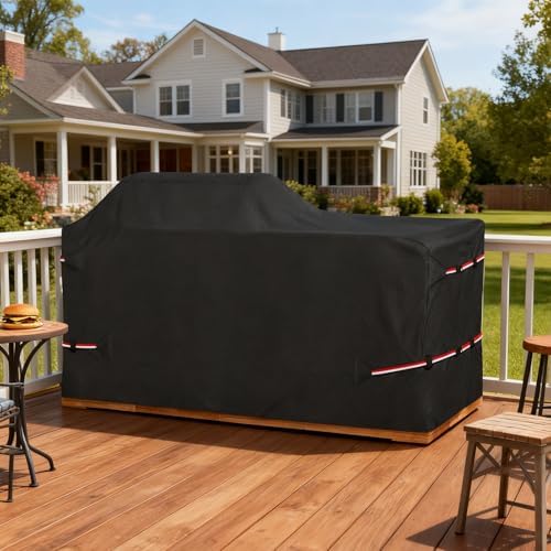 78 Inch Island Grill Cover - 600D Heavy Duty Waterproof All Weather Protection Extra Large Grill Covers,Island with Left/Right Grill Head,Grill Cover for Outdoor Grill,BBQ Cover - Image 7