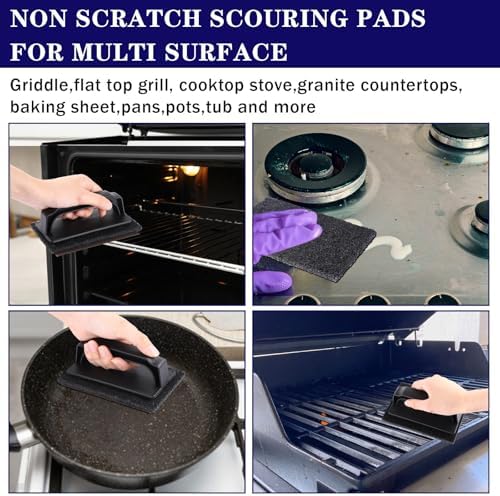 Reallnaive 155 Pcs Griddle Cleaning Kit for Flat Top Grill,Black - Image 6