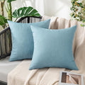 MIULEE Decorative Outdoor Pillow Covers Waterproof 20x20 Blue Gray by MIULEE