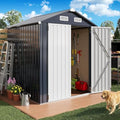 IRONCK 5.7x5.7FT Outdoor Storage Shed, Tool Shed, Dark Blue by IRONCK