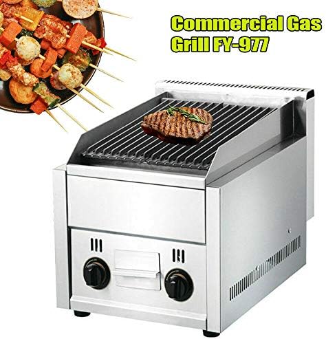 Gas Grill, Radiant Gas Charbroiler, 12" x 15" Heavy Duty Commercial Countertop Gas Grill Stainless Steel for Restaurant BBQ 60TU/hr - Image 2