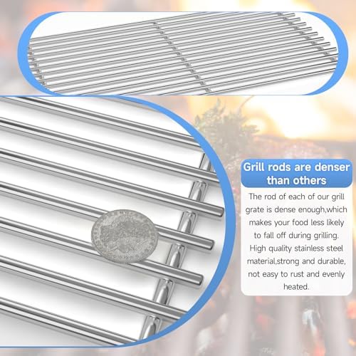 3pcs Stainless Steel Grill Grates for Weber, 18.7'' x 33.3'' - Image 4