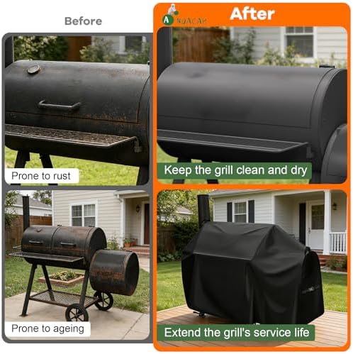 Charcoal Grills Cover 65" for Oklahoma Joe's Longhorn Offset Smoker - Image 5