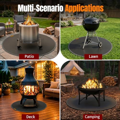 38'' Fire Pit Mat for Solo Stove Bonfire, Fireproof Under Grill Mat - Image 7