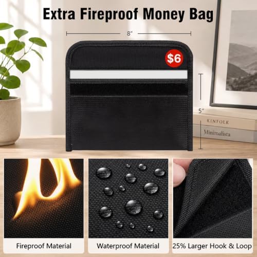 Voncabay Money Safe Box for Home with Digital Keypad, 0.23 Cu. Ft., Black - Image 4