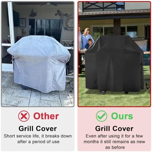 58 Inch Grill Cover for Weber 7130 Genesis II 3 Burner, LX 300 Series Grills, Genesis 300, Waterproof, Windproof, UV and Fade Resistant Cover(58L x 25D x 44.5H) - Image 7