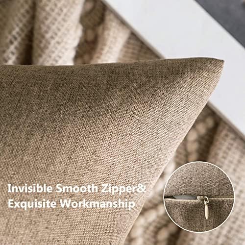 MIULEE Decorative Outdoor Pillow Covers Waterproof 18x18 Khaki - Image 2