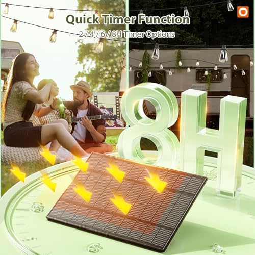 addlon 102FT(96+6) Solar String Lights Outdoor,Waterproof Dimmable 30+2 LED - Image 6