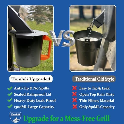 Upgraded Grease Bucket with Lid, Pellet Smoker Grill Drip Bucket - Image 3