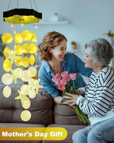 Toodour Solar Wind Chimes for Outside, Gifts for Mom Grandma Women Girls - Image 4