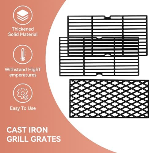 DGH450CRP Cast Iron Grill Grates for Dyna Glo DGH474CRP 4/5 Burner 3PCS - Image 5