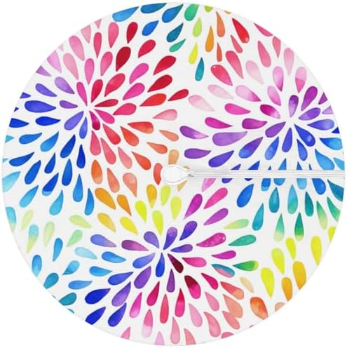 Fitted Round Tablecloth with Umbrella Hole and Zipper Spring or Summer Floral Outdoor Elastic Table Cloth 45"-56" Oil-Proof Waterproof Patio Table Cover for Picnic Party - Image 6