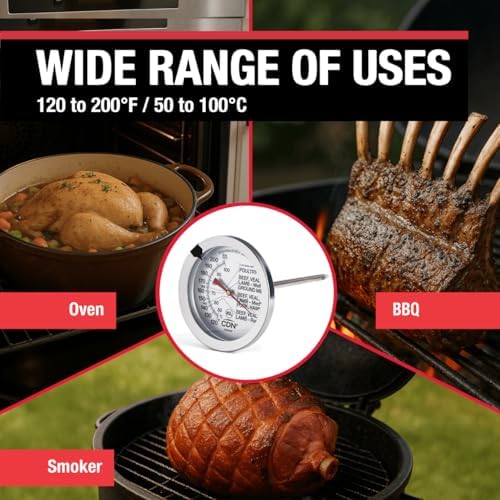 CDN Ovenproof Meat Thermometer NSF Certified Pro Accurate, Temperature Guide on 2" Dial - Easy-to-Read - Poultry, Roasting, Waterproof - IRM200 - Image 6