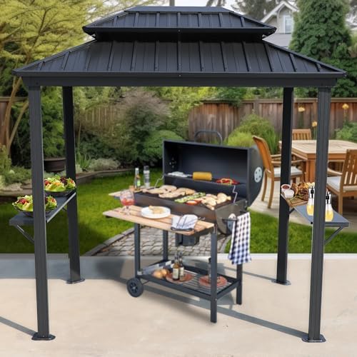Kozyard 6' x 8' BBQ Hardtop Grill Gazebo, Outdoor Grill Shelter - Image 2