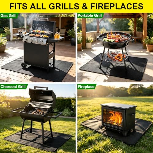 60×40 inch Under Grill Mats for Outdoor Grill,Fire Resistant Mat - Image 3