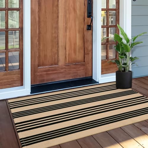 OJIA Front Door Mat 24"x51", Striped Porch Rug Outdoor Door Mat Fall Decor - Image 2