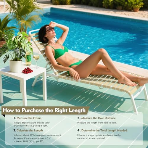 LukLoy 2" Wide 60ft Long Vinyl Straps for Patio Chairs Repairs, Driftwood - Image 5