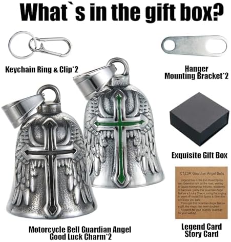 Motorcycle Bell Guardian Angel Gremlin Lucky Charm Gift For Riders - Image 6