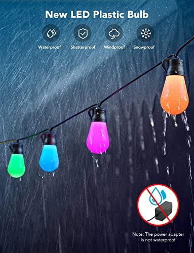 Govee Smart Outdoor String Lights H7029, 24ft RGBIC, IP65, 47 Scene Modes - Image 5