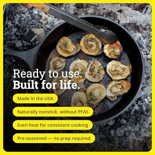 Lodge Pre-Seasoned Cast Iron Skillet, Easy-Grip Handle, 15 Inches - Image 5