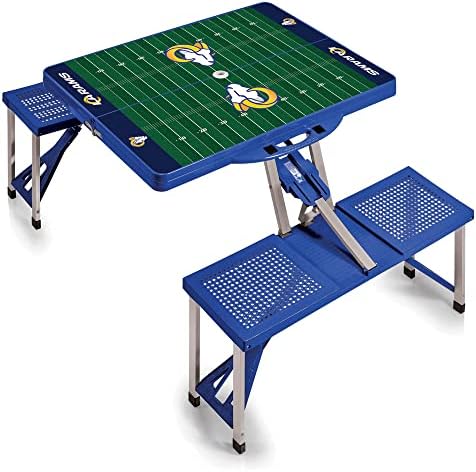Picnic TIME NFL Football Field Folding Picnic Table, Camping Table, Outdoor Table with Umbrella Hole by PicnicTimeFamilyofBrands