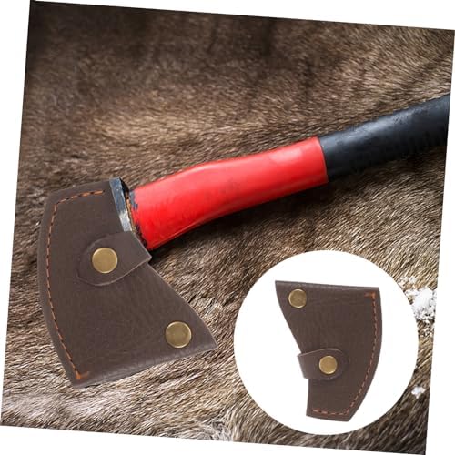 Portable Hatchet Cover PU Sleeve for Axes and Hatchets Brown - Image 4
