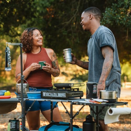 GCI OUTDOOR Master Cook Station | Portable Folding Kitchen Table with Soft Shell Sink, Heat Resistant Tabletop & Telescoping Lanter Pole, Perfect for Camping Trips - Image 2