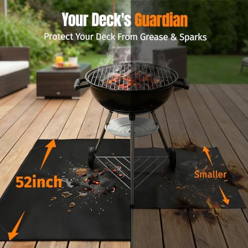 SHINESTAR 79×52 Inch Under Grill Mats for Outdoor Grill for Protection - Image 4