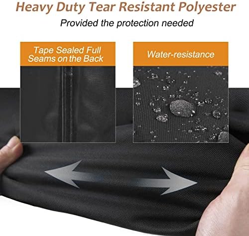 NettyPro Griddle Cover for 22 Inch 17 Inch Table Top Griddle, Waterproof Heavy Duty Portable Tabletop 2-Burner Propane Grill Cover for Cuisinart, Monument, Pit Boss, Royal Gourmet, Black - Image 2