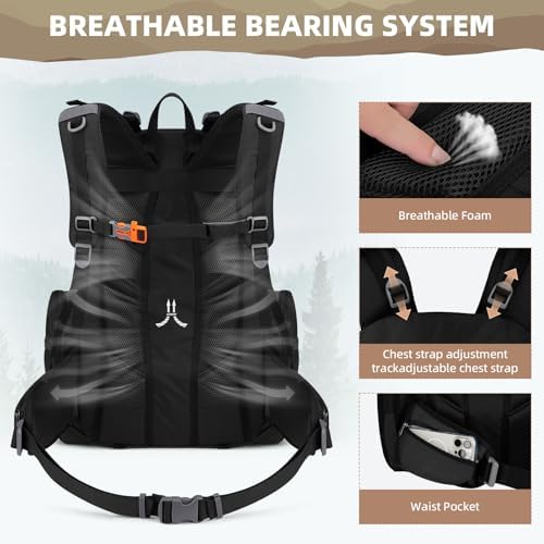 Maelstrom 40L Waterproof Hiking Backpack, Lightweight Travel Daypack - Image 5