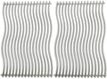 17-3/4" Stainless Steel 2Pack Waved Cooking Grids Grates Replacement Parts for Napoleon Rogue 425 Gas Grill S83013 by Tmozyar%C2%AE
