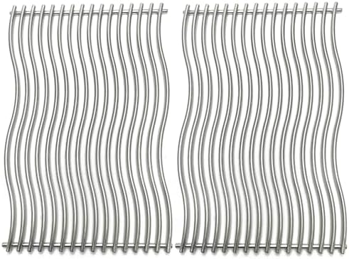 17-3/4" Stainless Steel 2Pack Waved Cooking Grids Grates Replacement Parts for Napoleon Rogue 425 Gas Grill S83013 by Tmozyar%C2%AE