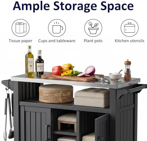 EasyUp Outdoor Storage Cabinet, Black - Image 4