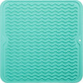 MicoYang Silicone Dish Drying Mat for Multiple Usage,Easy clean,Eco-friendly,Heat-resistant Silicone Mat for Kitchen Counter or Sink,Refrigerator or Drawer liner Mint M 12 inches x 12 inches by MicoYang