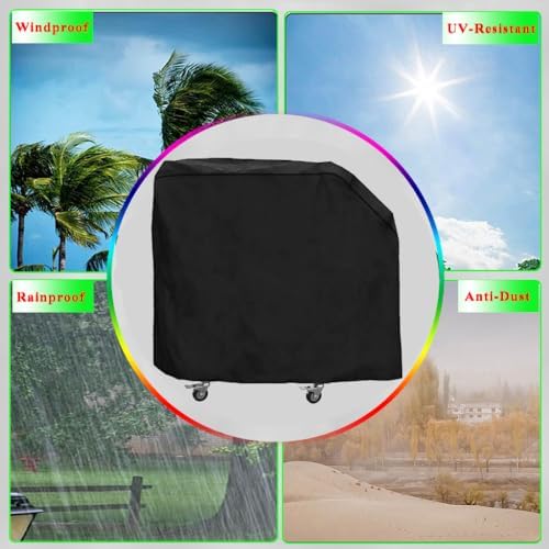 Griddle Cover for Blackstone E-Series 2-Burner 22" Electric Tabletop Griddle with Prep Cart- 600D Grill Cover for Blackstone E Series 22 Electric Griddle, Heavy Duty & Waterproof Outdoor - Image 6