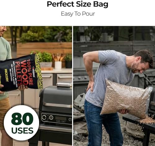 Kona 100% Hickory Smoker Pellets, Intended for Ninja Woodfire Outdoor Grill, 8 lb Resealable Bags - Image 6