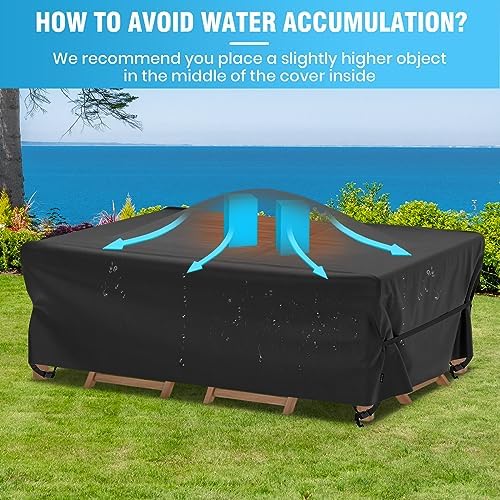 Patio Furniture Covers Waterproof Outdoor Table Cover 74"Lx47"Wx28"H - Image 5