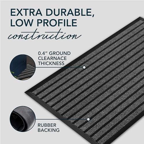 ubdyo Extra Durable Door Mat Outside Entrance (47" x 32", Bright Grey) - Image 4